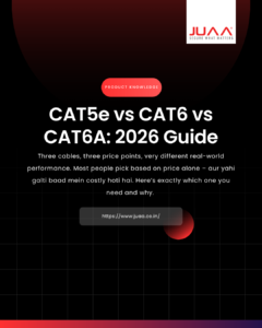 CAT5e vs CAT6 vs CAT6A Cable – Which is Best for CCTV in India (2026 Guide)