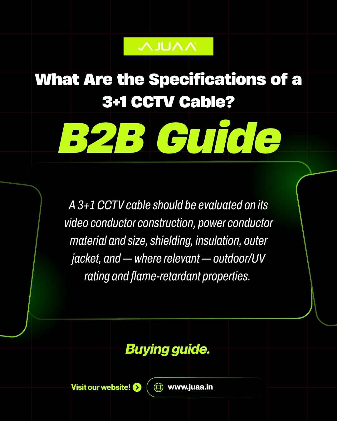 What Are the Specifications of a 3+1 CCTV Cable? B2B Guide